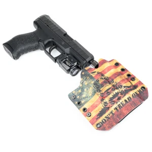 OWB Kydex Holster for Handguns with a Streamlight TLR-7/7A - DTOM SNAKE FLAG - Picture 1 of 4