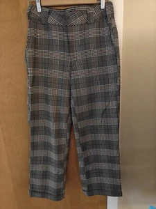 Dickies Plaid Gray Black Red Multicolor Straight Leg Pants Size 3 EUC - Picture 1 of 11