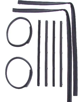 Beltline Window Sweep Moldings & Glass Run Channels Kit For 1972-1979 Dodge D100 - Image 1 of 2