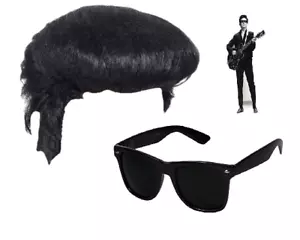 Reisen Wilburys Perücke Und Dunkel Gläser Sonnenbrille Kostüm die Großen O - Picture 1 of 3