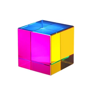 Cubo de cristal de color de 50 mm cubo de prisma de vidrio óptico para física enseñar fotografía - Imagen 1 de 6