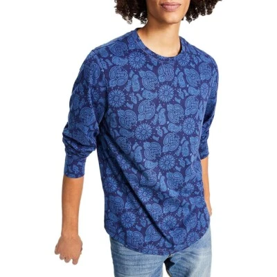 Camiseta Top Sun + Stone Para Hombres Estampada Tejida Azul Marino Academia L Foto 1 de 4