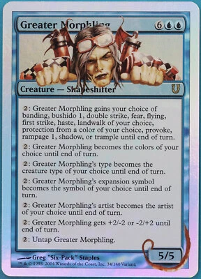 Greater Morphling FOIL Unhinged NM Blue Rare MAGIC CARD (ID# 434133) ABUGames - Image 1 of 2