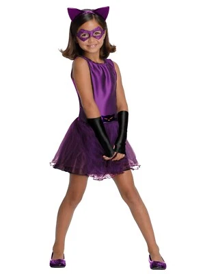 DC Comics Catwoman Purple Tutu Dress Halloween Girls Costume (AB) - image 1 of 3