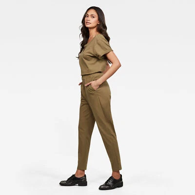 G-Star Damen Kurze Ärmel Jumpsuit Cocaux R Suit Smoke Olive Womens Carbid Braun - Bild 1 von 4