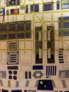 Disney Star Wars R2-D2 Inspired Tumbler Cut Fabric Cotton Woven 9x14 - Picture 1 of 1