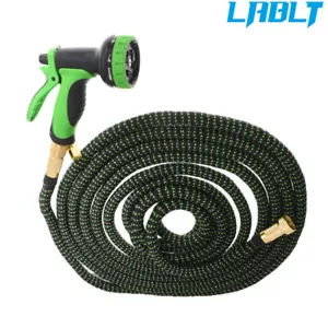 LABLT 3 X Leakproof Expandable Garden Water Hose W/ Spray Nozzle Water Pipe - Picture 1 of 10