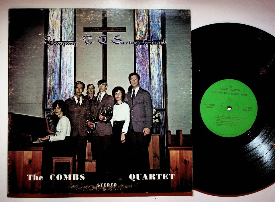 Boone NC Combs Quartet Clinging To A Saving Hand Southern Gospel Vinyl LP Record Foto 1 de 4