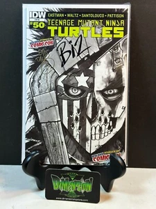 TEENAGE MUTANT NINJA TORTUGAS #50 2015 NYCC FIRMADO B&W BISLEY & TALBOT COMIC TMNT - Imagen 1 de 6