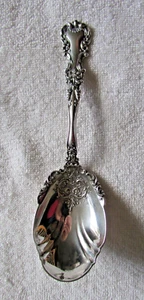 Avalon International Silver Sterling Silver Berry Vegetable Spoon - Picture 1 of 2