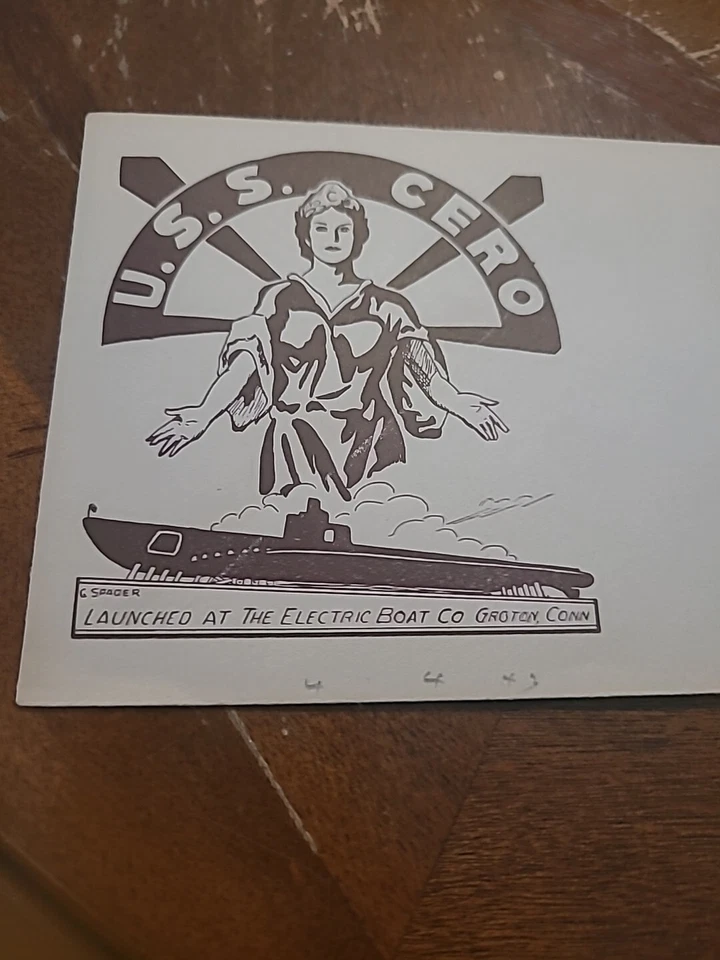 Launching of U.S.S. CERO FDC Envelope Unmailed. - Image 1 of 1