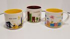 Lot of 3 Starbucks You Are Here Collection Coffee Mugs Cups 2015-2017, 14 Ounces