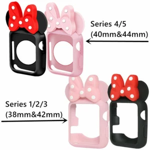 Für Apple Watch 6 5 4 3 2 1 Silikon Niedliche Cartoon Maus Hülle Cover 38/40/42/44mm - Bild 1 von 6