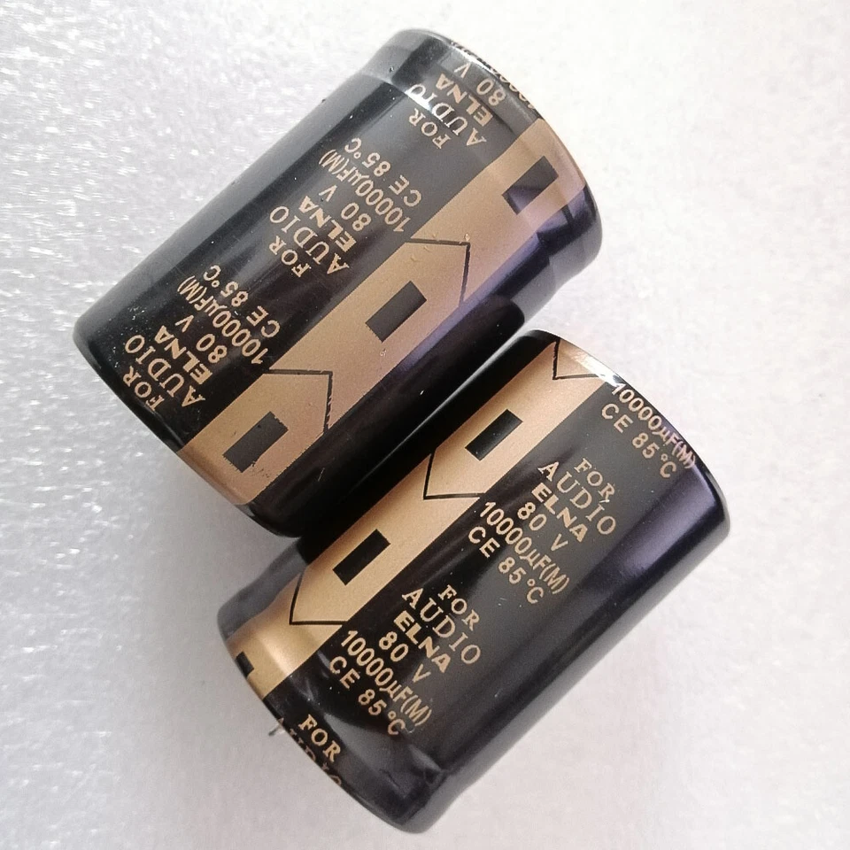 JAPAN 2 PCS ELNA 10000UF 80V FOR AUDIO Grade Electrolytic Capacitors 85℃