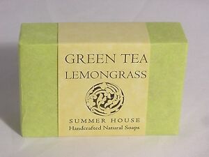 SUMMER HOUSE HANDCRAFTED NATURAL SOAP #GREEN TEA LEMONGRASS 