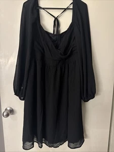 SHEIN - Long Sleeve Black Dress - Size XL - Picture 1 of 7