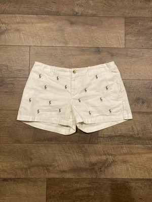 polo ralph lauren womens size 2 white pony all over shorts - Image 1 of 4