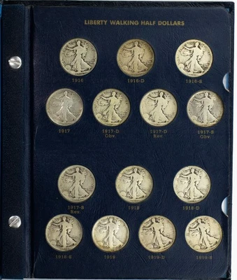 1916-1947 COMPLETE Walking Liberty Half Dollar Set, 65 (MOVED TO DANSCO ALBUM) - Image 1 of 4