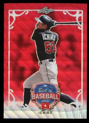 2019 Leaf Best of Baseball #BB-04 Ichiro Suzuki **RED WAVE /2** Seattle Mariners - Image 1 of 2