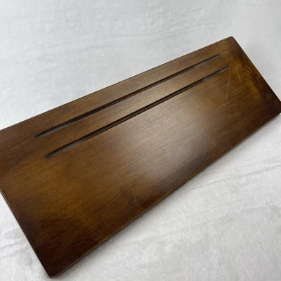 Винтажная настенная полка из массива дерева 18 дюймов с двойной пластиной канавкой фермерский дом деревенский декор - Изображение 1 из 4