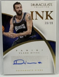 2014-15 Panini Immaculate Vlade Divac INK Auto KINGS /99 - Picture 1 of 2
