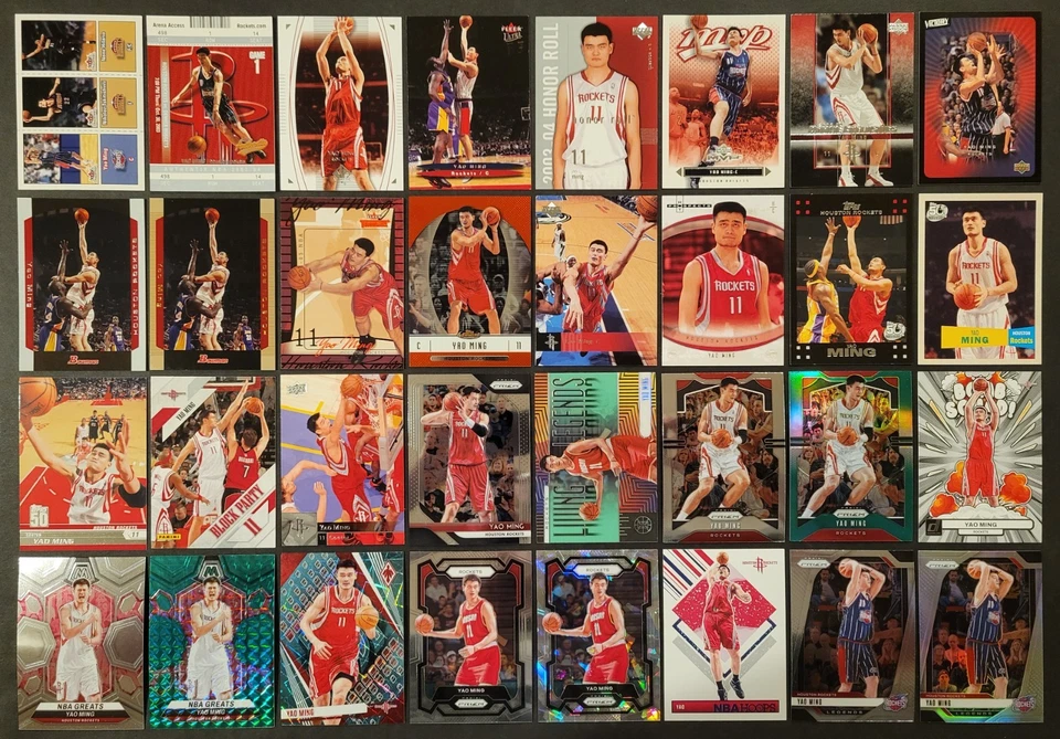 Lote de 32 cartões de basquete diferentes YAO MING HOF 2002-2025 BSK3941 - Imagem 1 de 1