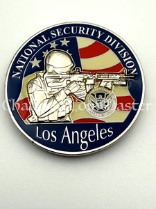 F91 HSI Los Angeles National Security Division Revolver Police Challenge Coin - Picture 1 of 2