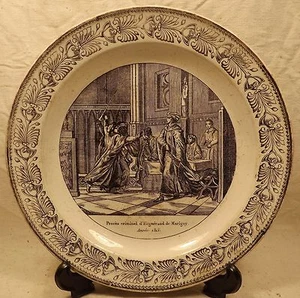 ASSIETTE EMPIRE MONTEREAU PROCES CRIMINEL D'ENGUERRAND DE MARIGNY §à voir§ - Imagen 1 de 1