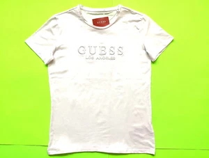GUESS Los Angeles Women’s Short Sleeve T-Shirt LARGE White NEW - Picture 1 of 12