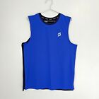 Men's Peloton Blue/Black Sleeveless Tank Athletic Cycling Shirt Large