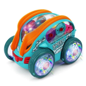 Toy Dynamic Gear Powered Car avec des lumières LED et de la musique -w - Photo 1/10