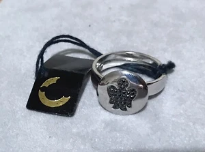 Anello Roberto Giannotti Angeli Argento 925 E Zirconi Neri Regolabile - Foto 1 di 3