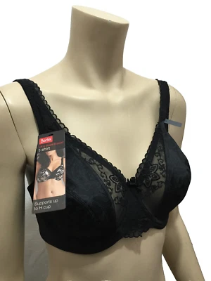 Nuevo con etiquetas Sujetador de encaje con aros negro Berlei talla 12DD para mujer talla Y303WB precio de venta sugerido por el fabricante $70 Foto 1 de 4