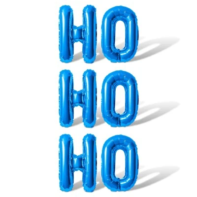 Banner Globo Letra HO HO HO - 10 Opciones de Color - Decoraciones Fiesta Navidad Foto 1 de 4