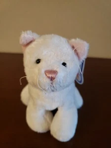 Mary Meyer WHITE KITTY CAT 6" Plush Stuffed Animal - Picture 1 of 5