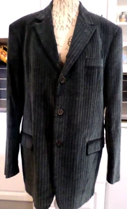 VERRI MADE IN ITALY BLUE/GREY CUPRO VELVET MENS TAILORED JACKET SIZE 42 - Picture 1 of 6