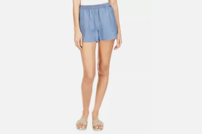 Michael Kors Chambray Pull On Shorts Cadet Wash Size M 2921 - Image 1 of 2