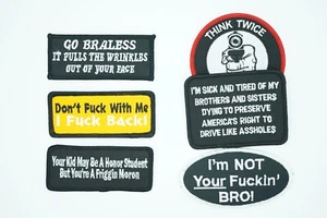 Funny, Adult, Novelty, Ironic, Iron On, Biker Patches, Assorted Styles - Picture 1 of 12