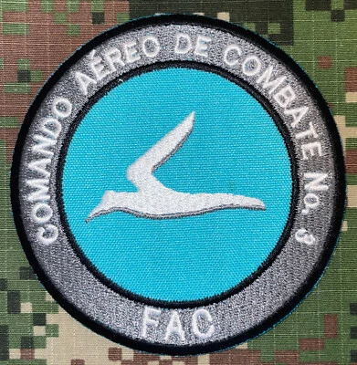 FAC Comando Aereo De Combate No. 3 Patch Hook & Iron-On New A380 - Image 1 of 2