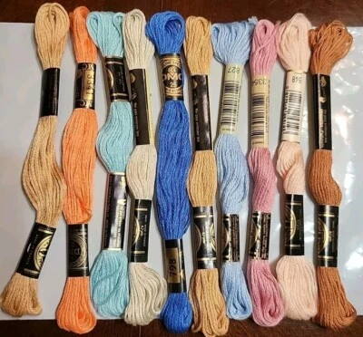 DMC 10 skeins asst. colors new crossstitch needlework Embroidery Floss  (11) - Image 1 of 4