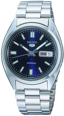 Seiko 5 FIVE Herren-Armbanduhr Automatik SNXS77K1 Datumsanzeige Glasboden Blau - Bild 1 von 3