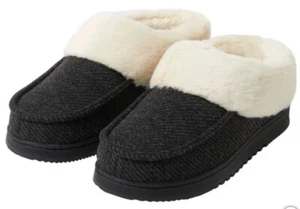Dearfoams Women’s BLACK Indoor/Outdoor Memory Foam Slippers Choose Your Size New - Picture 1 of 10