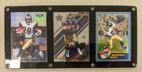 MARSHALL FAULK 3 CARD PLAQUE ST. LOUIS RAMS Cover