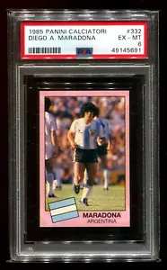1985 Panini Calciatori #332 Diego Maradona PSA 6 LOW POP - Foto 1 di 2