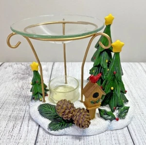 Yankee Candle Tortenwärmer Weihnachtsbäume Vogelhaus Tannenzapfen 5" hoch - Bild 1 von 6