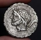 Saturn Denarius Ancient Roman Republic Silver Coin Memmius 106BC Serratus VF