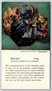 Museo Americano de Historia Natural Postal Mineral Serie VIII Rutilo - Imagen 1 de 2