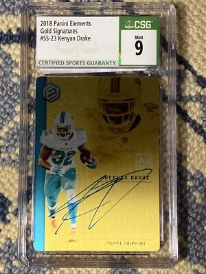 2018 Elements Kenyan Drake Signatures Gold Auto Autograph #4/5 #SS-23 CSG 9 Mint - Image 1 of 3