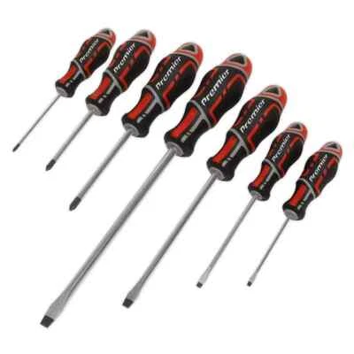 Sealey AK4325 7 Piece Screwdriver Set GripMAX® - Red - Image 1 of 2