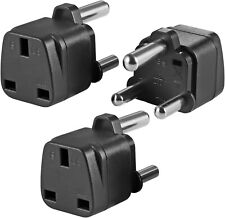 UK to South Africa Type M Travel Plug Adapter Universal 3-Pin Converter 3 Pack